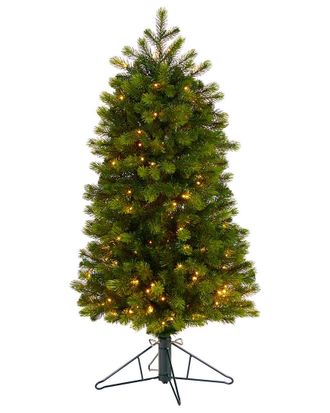 Nearly Natural 4Ft. Slim Colorado Mountain Spruce Artificial Christmas Tree