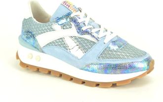 Floris Van Bommel L.Blauw Combi Runner N. - Dames - Sneakers - Blauw - 36 EU - Schoenen