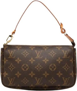 Louis Vuitton Pre-owned Pochette Accessoires - Dames - Vintage Mini Tas - Bruin - ONE Size - Leer - Vintage
