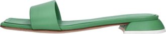 3Juin Leren Muiltjes - Dames - Sandalen - Groen - 39 EU - Leer - Schoenen