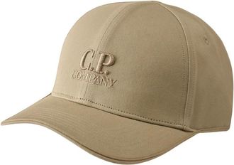 C.P. Company Gabardine Cap - Heren - Petten - Grijs - ONE Size - Katoen - Accessoires