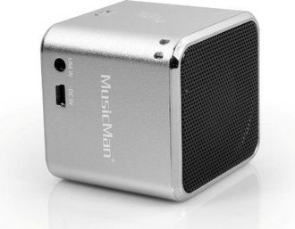 Technaxx Musicman Bt-x2 Mini Altavoz Bluetooth Con Transmisi&oacute;n Inal&aacute;mbrica De Audio Plata