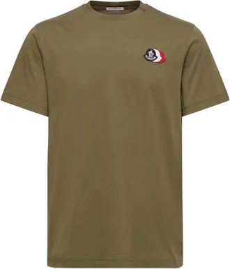 Moncler Moncler Logo Cotton T-shirt, Men, Green, Size: 3xl