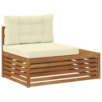 vidaXL Sof&aacute; Modular De Exterior Con Coj&iacute;n Natural 115 X 83 X 73 Cm Vidaxl