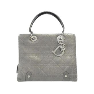 Dior Pre-owned Leather Handbag Vea 44594 - Dames - Vintage Handtas - Grijs - ONE Size - Leer - Vintage