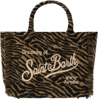 Saint Barth Colette Vilten Tote - Dames - Shoppers - Bruin - ONE Size - Tassen