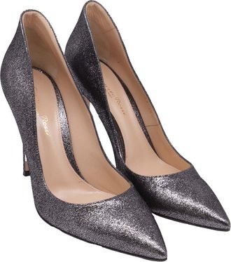 Gianvito Rossi Womens Glitter Gianvito 105 Pointed-Toe Pump (Authentic Pre-Loved)
