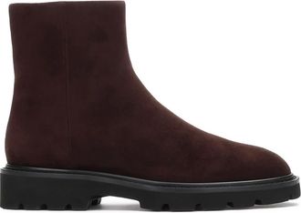 Kazar Bruine su&egrave;de laarzen met rits - Dames - Enkellaarsjes - Bruin - 39 EU - Su&egrave;de - Schoenen