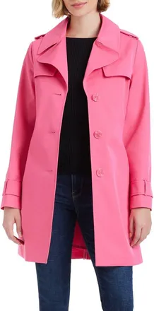 Kate Spade New York short trench coat in Watermelon Pink at Nordstrom, Size X-Small