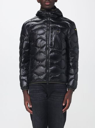 Blauer Water-Repellent Quilted Nylon Hooded Down Jacket with Elastic Cuffs