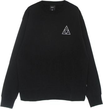 HUF Essentials Tt Crew - Heren - Sweatshirts - Zwart - XL - Katoen - Hoodies & sweatvesten