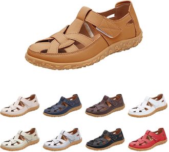 Generic Closed Toe Sandals for Women Fisherman Sandals for Women Wide Fitting Breathable Hollow Out Athletic Shoes Slip on Close Toe Sneakers Lightweight Non-