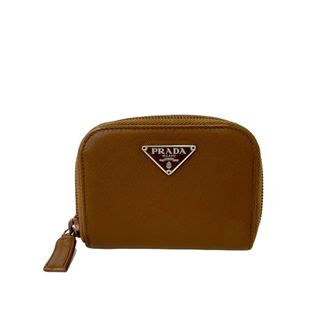 Prada Brown Leather Coin Purse/Coin Case (Pre-Owned)