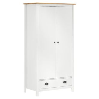 vidaXL Armadio A 2 Ante Hill Bianco 89x50x170cm In Legno Di Pino - Vidaxl