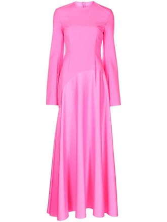 Solace London Abito lungo drappeggiato - Rosa