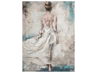 Schubiger M&ouml;bel Bild R&uuml;ckenansicht Frau im Weissen Kleid