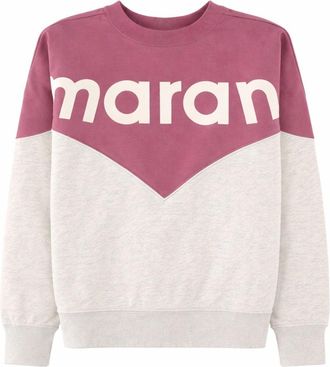 Isabel Marant Houston Chevron Pattern Logo Sweatshirt