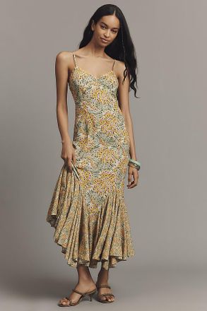 Conditions Apply Ellianna Ruffled Slip Maxi Dress