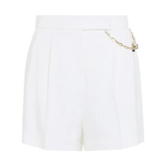 Elisabetta Franchi Short Shorts, female, White, Size: S Short Avorio 360