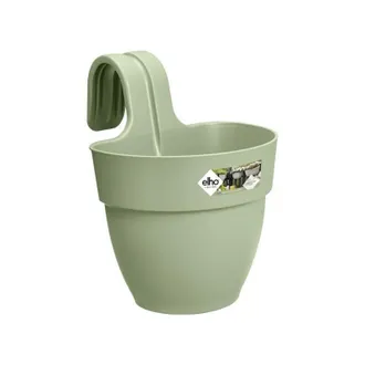 ELHO Pote De Flores - Vibia Campana Easy Hanger Small - Verde Pistacho - Balc&oacute;n Exterior - L 24.1 X W 20.5 X H 26.5 Cm - Elho