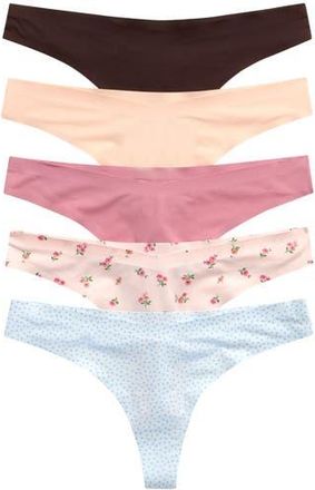Honeydew Intimates Assorted 5-Pack Thongs in Basics 1 Colors at Nordstrom Rack, Size X-Large