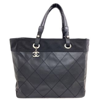 Chanel Black Coated Canvas Tote Bag (Pre-Owned)
