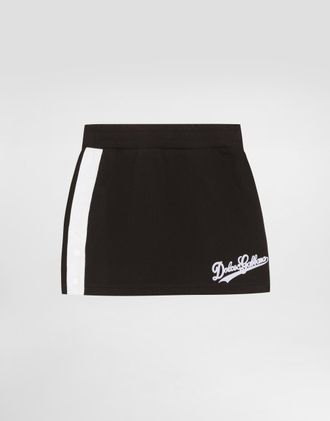 Dolce & Gabbana Fleece Skirt With Print - Woman Black 10 Years