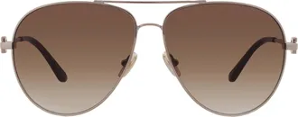 Ferragamo Ferragamo Brown Gradient Pilot Mens Sunglasses SF269S 718 61