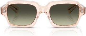 Oliver Peoples Devaney 53mm Rectangular Sunglasses in Cherry Blossom /G-15 Gradient at Nordstrom