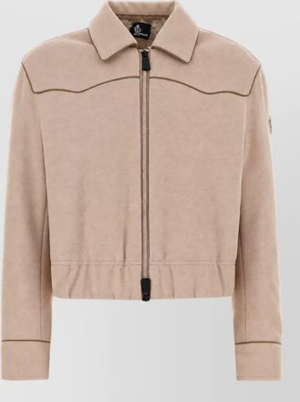 Moncler flannel single breasted coat
