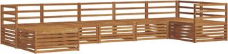 vidaXL Vidaxl Conjunto De Sof&aacute;s De Exterior 7 Uds. Natural