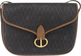 Dior Pre-owned Vintage honingraat flap crossbody tas - Dames - Vintage Schoudertas - Zwart - ONE Size - Leer - Vintage