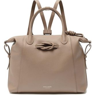 Esin Akan 6-in-1 Wimbledon Leather Backpack in Oatmilk at Nordstrom
