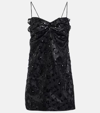 Ganni Sequined lace minidress