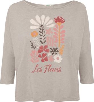 Greenbomb Les Fleurs Simper T-Shirt f&uuml;r Damen | grau