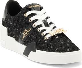 Karl Lagerfeld Mablyn Lace-Up Sneaker in Black at Nordstrom Rack, Size 9.5