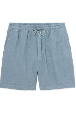 Altea Samuel Straight-Leg Linen Drawstring Shorts
