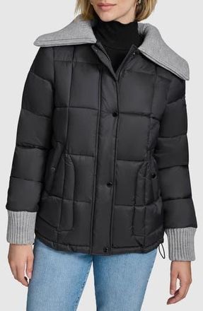 Andrew Marc Riley Quilted Puffer Jacket in Black at Nordstrom Rack, Size Small
