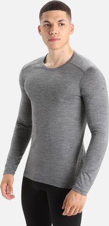 Icebreaker Mens Icebreaker Mens Oasis Long Sleeve Baselayer Top - Grey - Size: 38
