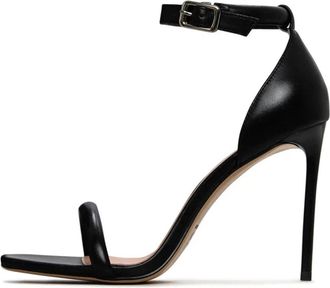 Cesare Gaspari Stiletto High Heeled Sandalen Martina - Zwart - Dames - Sandalen met hakken - Zwart - 37 EU - Leer - Schoenen