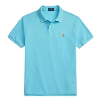 Ralph Lauren Polo Shirts, male, Blue, Size: L The Iconic Mesh Polo Shirt