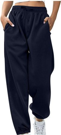 Generic Womens Plain Tracksuit Joggers Pants Drawstring Elastic Waist Baggy Sweatpants Casual Sports Workout Running Sweatpant with Pockets Women Joggers Bott