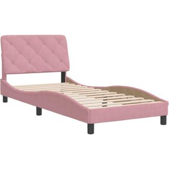 vidaXL Estructura De Cama Sin Colch&oacute;n Terciopelo Rosa 80x200 Cm Vidaxl