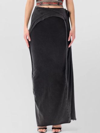 Ottolinger organic cotton draped asymmetric maxi wrap skirt