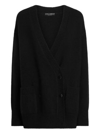 Dolce & Gabbana double-breasted cardigan - women - Polyamide/Virgin Wool - 42 - Black