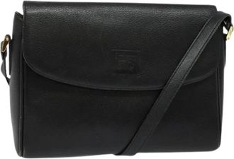 Burberry Pre-owned Leren Schoudertas - Dames - Vintage Schoudertas - Zwart - ONE Size - Leer - Vintage