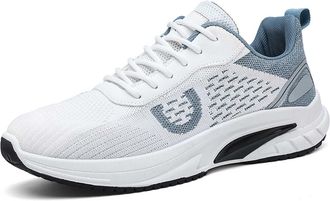 Generic Sneakers for Men - Mens Breathable Mesh Running Shoes Lightweight Athletic Walking Sneakers Slip Comfortable Casual Gym Fitness Training Shoe White