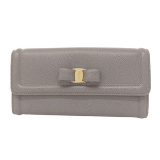 Ferragamo Leather Long Wallet (Tri-Fold) (Pre-Owned)