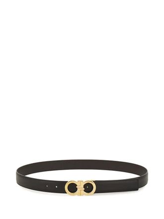 Ferragamo reversible Gancini buckle belt - men - Calf Leather - 105 - Black