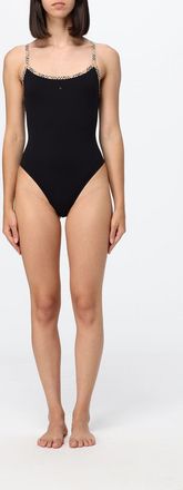 Burberry Costume intero in nylon con spalline incrociate e logo EKD